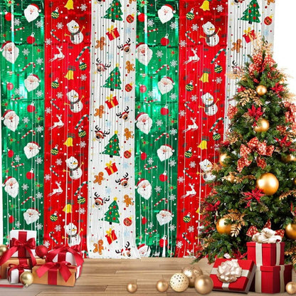 Shiny Tinsel Rain Curtain – Holographic Fringe Door Curtain for Birthday, Wedding & Outdoor Backdrop Decor