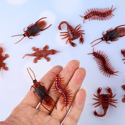 Realistic Fake Cockroach & Bug Prank Toys | Soft Plastic Halloween Gag Props