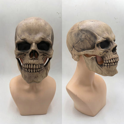 Realistic skull mask natural bone finish with aged patina