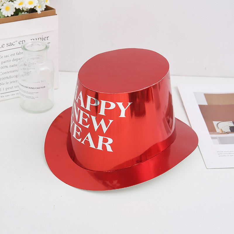 New Year‘s Eve Party Hats – Paper Lincoln Top Hat for Celebration, Festive Headwear for Birthday & Magic Party Decor