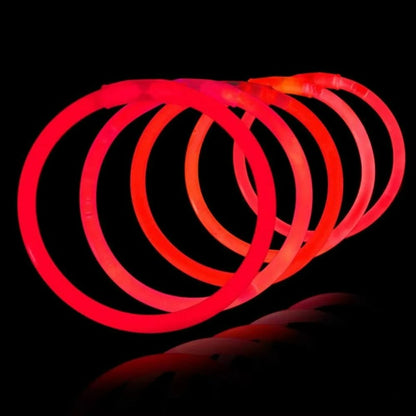 100 Pcs 8" Glow Sticks Bulk Party Pack, Neon Light Up Bracelets & Necklaces with Connectors for Concert, Halloween & Birthday