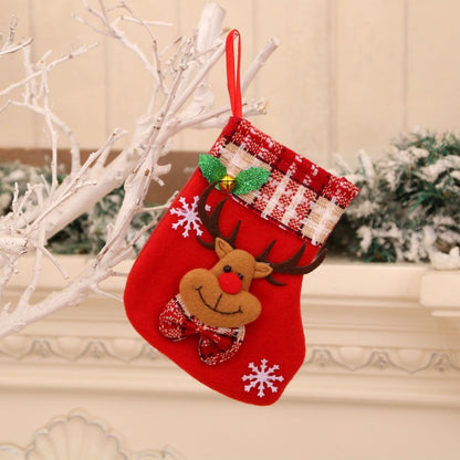 Christmas Stocking & Gift Bag Set – Small Stocking Ornaments for Tree Hanging Decor, Holiday Pouch for Candy & Presents