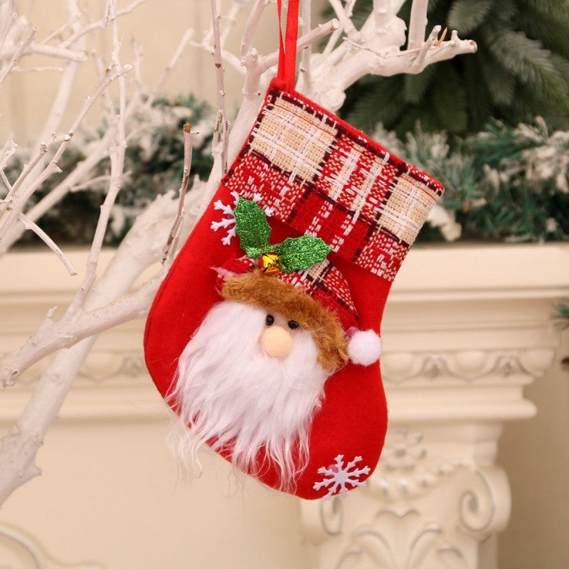 Christmas Stocking & Gift Bag Set – Small Stocking Ornaments for Tree Hanging Decor, Holiday Pouch for Candy & Presents