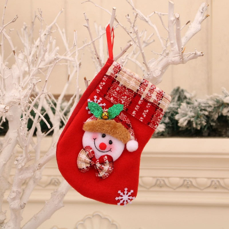 Christmas Stocking & Gift Bag Set – Small Stocking Ornaments for Tree Hanging Decor, Holiday Pouch for Candy & Presents