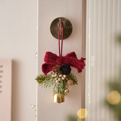 Christmas Bell & Wreath Hanging Ornaments – Tree Decorations Set for Holiday Ambiance, Home & Party Scene