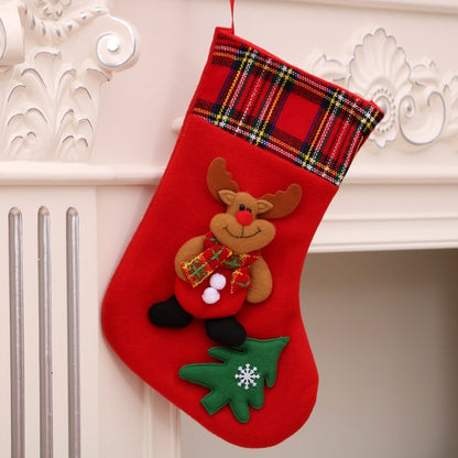 Christmas Stocking & Gift Bag Set – Small Stocking Ornaments for Tree Hanging Decor, Holiday Pouch for Candy & Presents