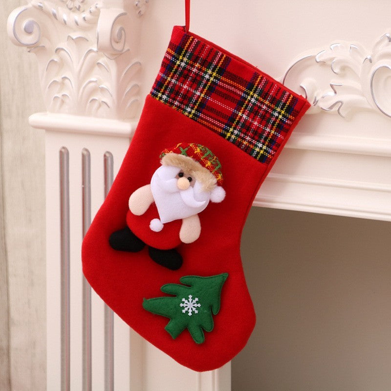Christmas Stocking & Gift Bag Set – Small Stocking Ornaments for Tree Hanging Decor, Holiday Pouch for Candy & Presents