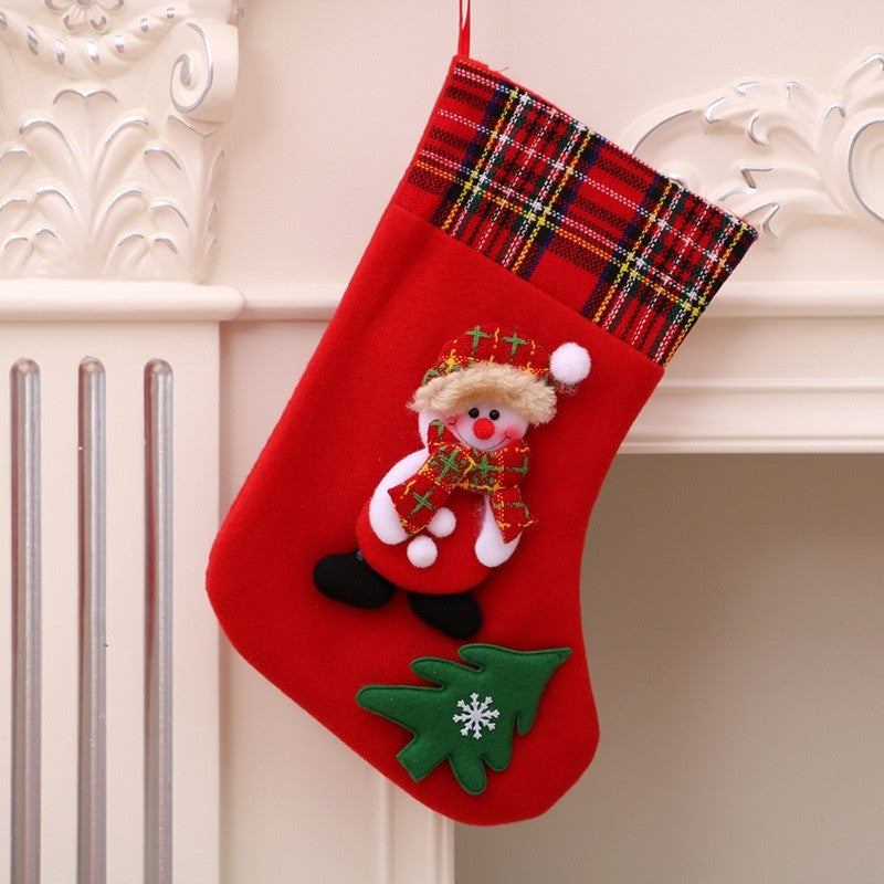 Christmas Stocking & Gift Bag Set – Small Stocking Ornaments for Tree Hanging Decor, Holiday Pouch for Candy & Presents