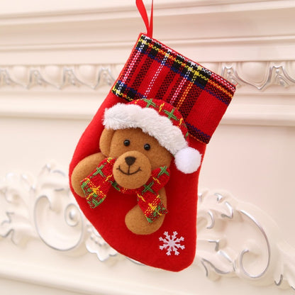 Christmas Stocking & Gift Bag Set – Small Stocking Ornaments for Tree Hanging Decor, Holiday Pouch for Candy & Presents