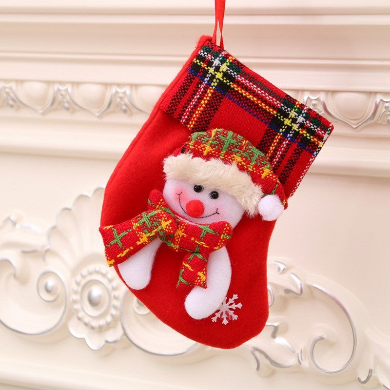 Christmas Stocking & Gift Bag Set – Small Stocking Ornaments for Tree Hanging Decor, Holiday Pouch for Candy & Presents