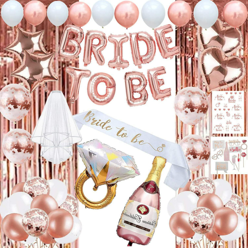 Bride to be balloon kit deluxe set with bridal veil