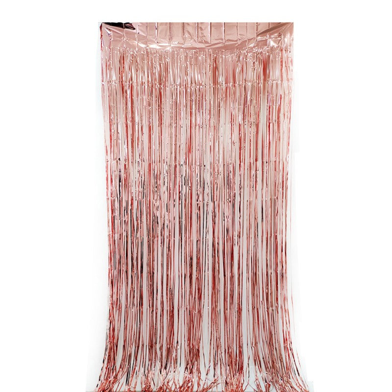 Shiny Tinsel Rain Curtain – Holographic Fringe Door Curtain for Birthday, Wedding & Outdoor Backdrop Decor
