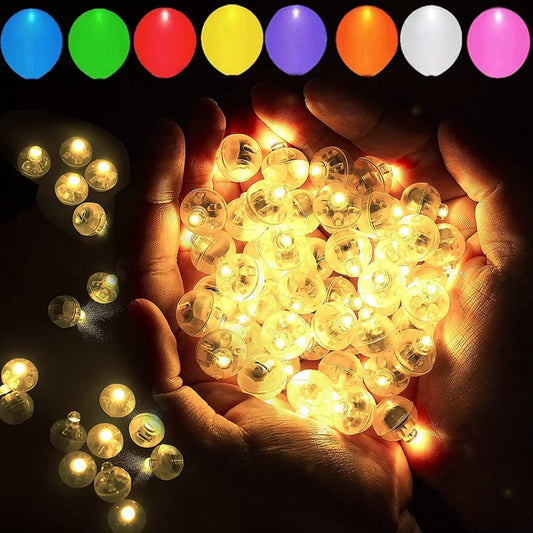 Round Shape Mini LED Balloon Lights, Warm White Wireless Paper Lantern Lamps for Christmas Wedding Party Decorations
