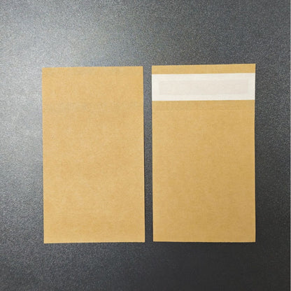 Self-adhesive paper bag brown kraft with peel-and-seal strip