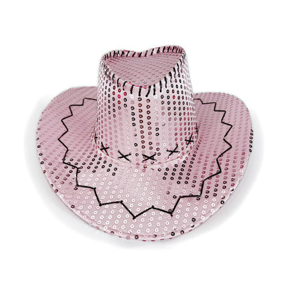 Sequin cowboy hat pink