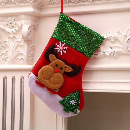 Christmas Stocking & Gift Bag Set – Small Stocking Ornaments for Tree Hanging Decor, Holiday Pouch for Candy & Presents