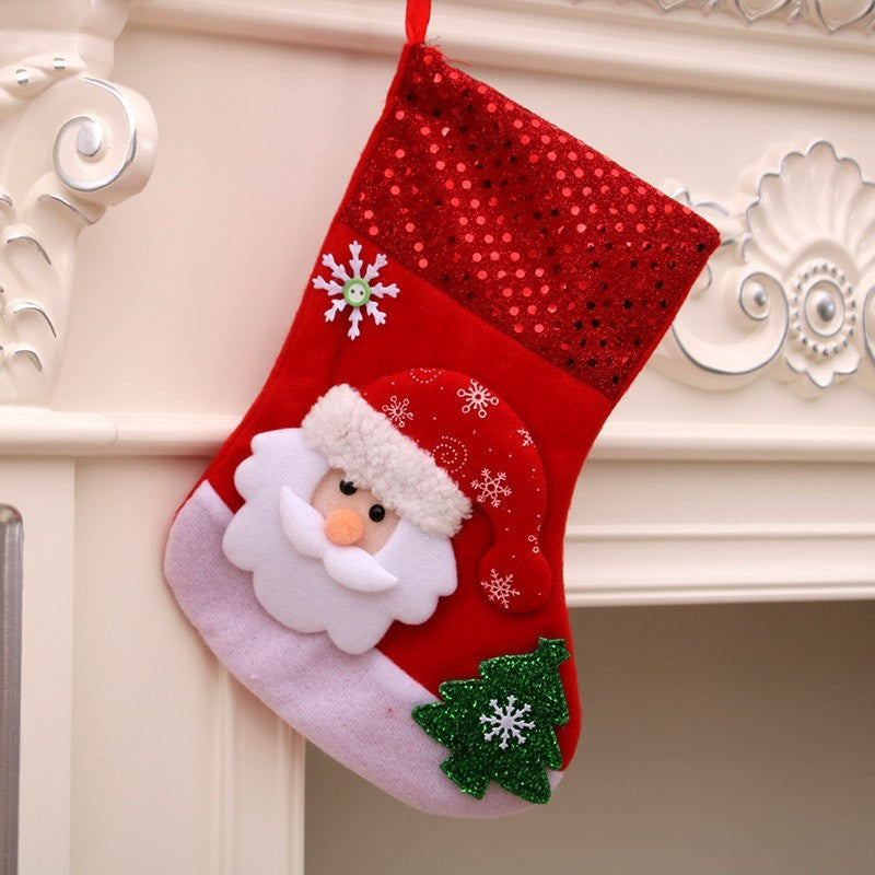 Christmas Stocking & Gift Bag Set – Small Stocking Ornaments for Tree Hanging Decor, Holiday Pouch for Candy & Presents