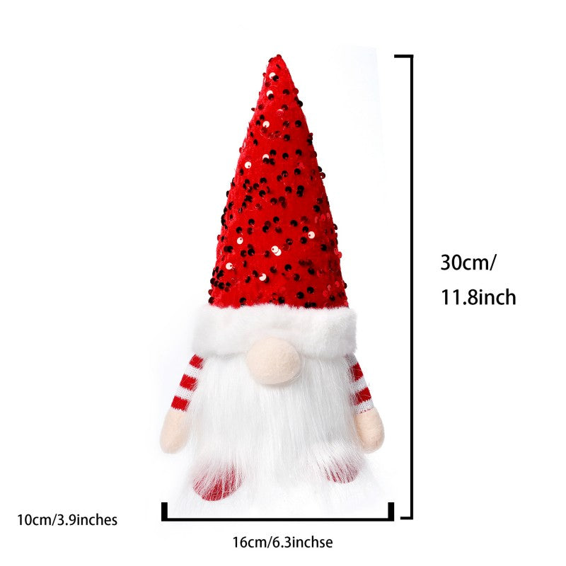 Rudolf Gnome Christmas Decoration – Lighted Gnome Figurine with Lantern, Premium Quality for Mantel, Shelf & Holiday Gift Exchange