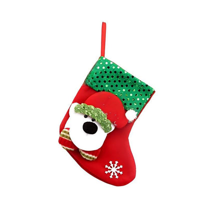Christmas Stocking & Gift Bag Set – Small Stocking Ornaments for Tree Hanging Decor, Holiday Pouch for Candy & Presents