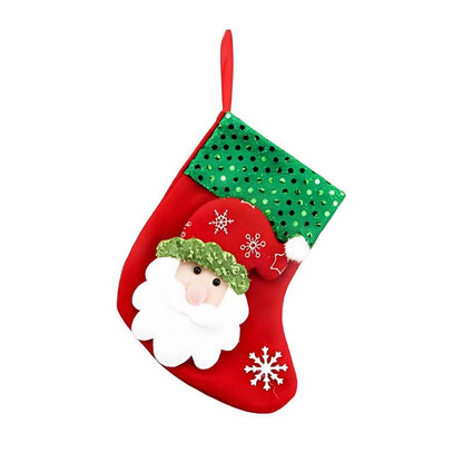 Christmas Stocking & Gift Bag Set – Small Stocking Ornaments for Tree Hanging Decor, Holiday Pouch for Candy & Presents