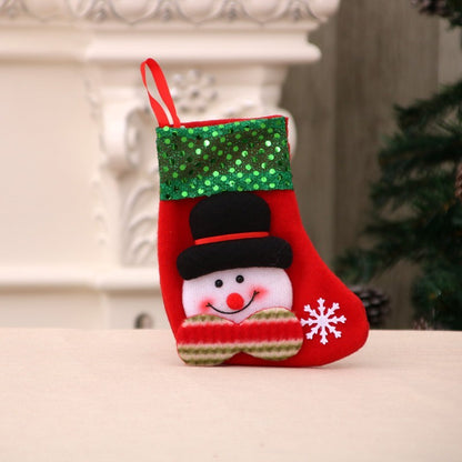 Christmas Stocking & Gift Bag Set – Small Stocking Ornaments for Tree Hanging Decor, Holiday Pouch for Candy & Presents