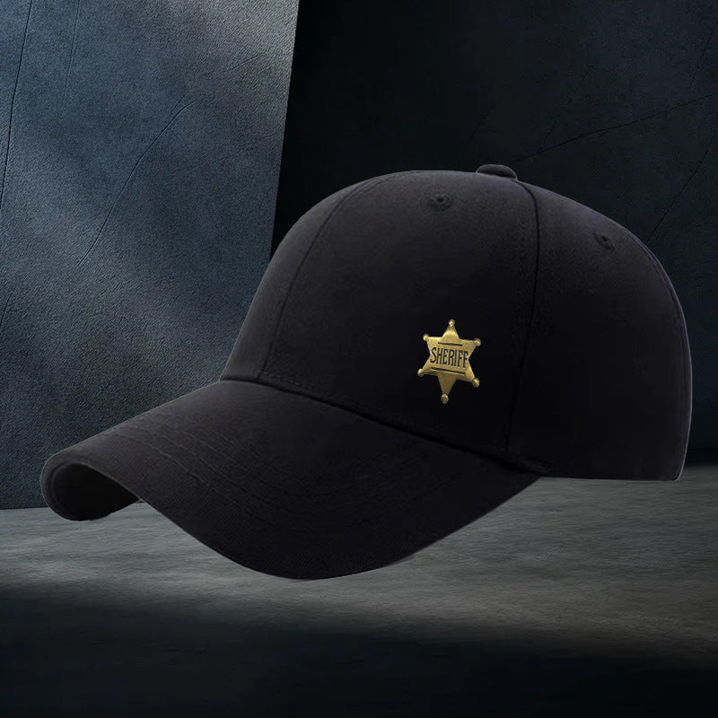 Sheriff star badge baseball cap wear