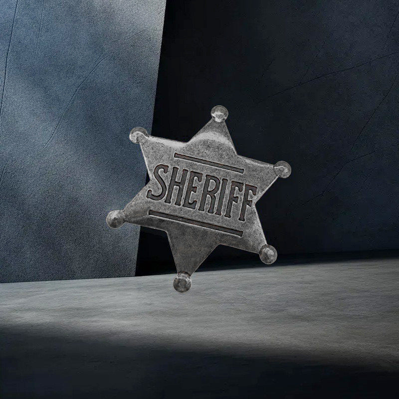 Sheriff star badge antique grey