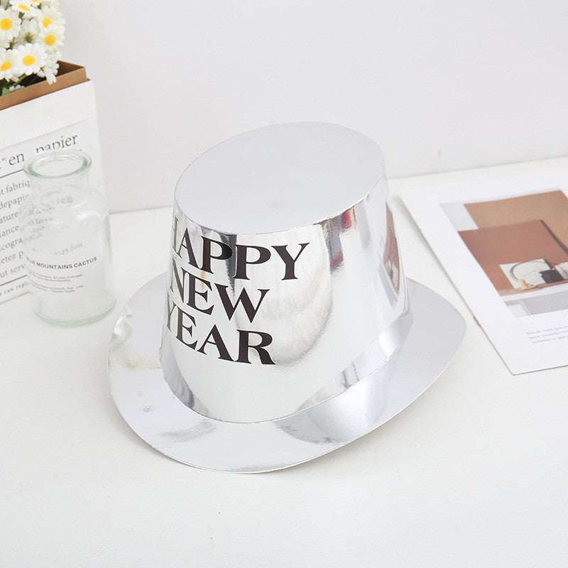 New Year‘s Eve Party Hats – Paper Lincoln Top Hat for Celebration, Festive Headwear for Birthday & Magic Party Decor