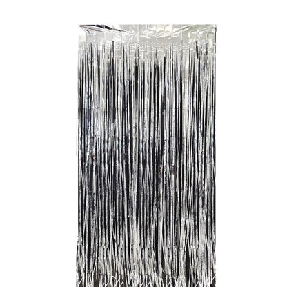 Shiny Tinsel Rain Curtain – Holographic Fringe Door Curtain for Birthday, Wedding & Outdoor Backdrop Decor