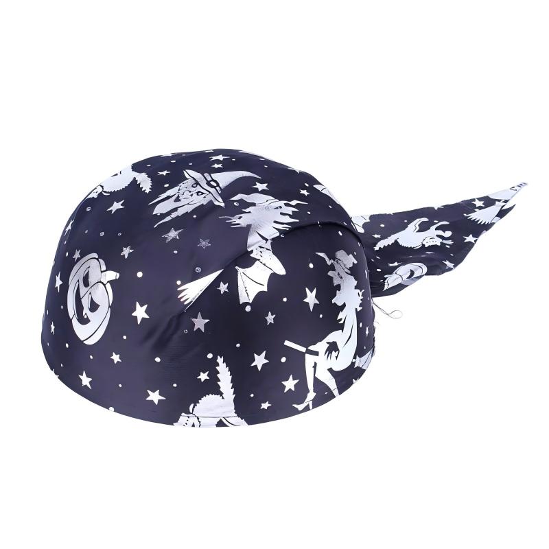 Pirate Captain Hat & Zorro Hat – Halloween Costume Accessory for Adults & Kids (Black Round / Silver/Gold Skull & Pumpkin / Lace Captain / Adult & Kid Sizes)