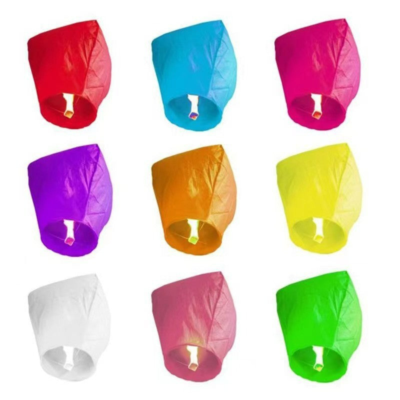 Wholesale 3.5M Sky Lantern, Thickened Flame Retardant Chinese Wish Lantern, Four-Color Tail for New Year