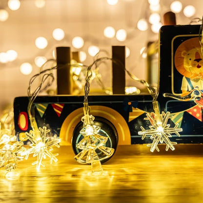 LED Christmas Light Set – Snowflake, Reindeer, Christmas Tree & Star Shapes for Outdoor Camping, Garden & Holiday Ambiance Decoration