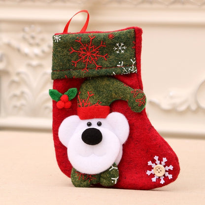 Christmas Stocking & Gift Bag Set – Small Stocking Ornaments for Tree Hanging Decor, Holiday Pouch for Candy & Presents