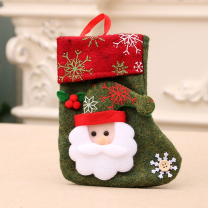 Christmas Stocking & Gift Bag Set – Small Stocking Ornaments for Tree Hanging Decor, Holiday Pouch for Candy & Presents