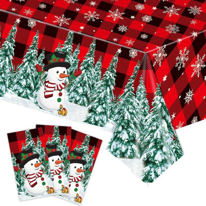 Snowman Christmas tablecloth