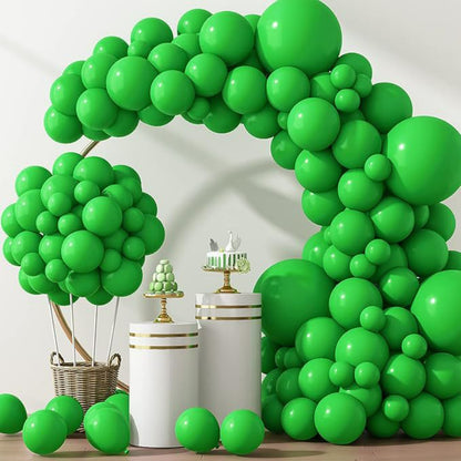 Balloon garland kit forest green vibrant party arch display