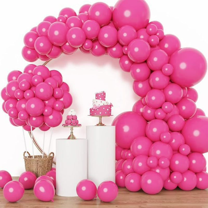 Balloon garland kit vivid rose red celebration arch setup