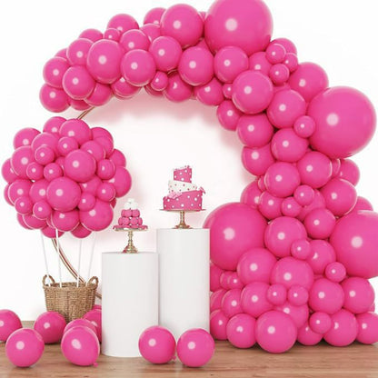 Balloon garland kit vivid rose red celebration arch setup