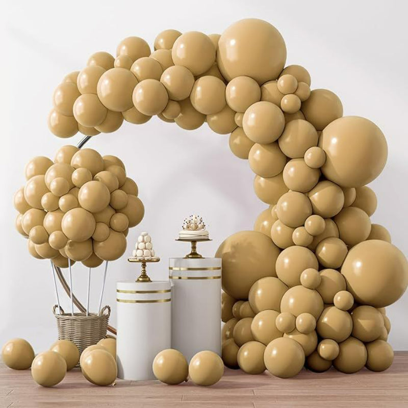 Balloon garland kit light brown camel boho arch setup