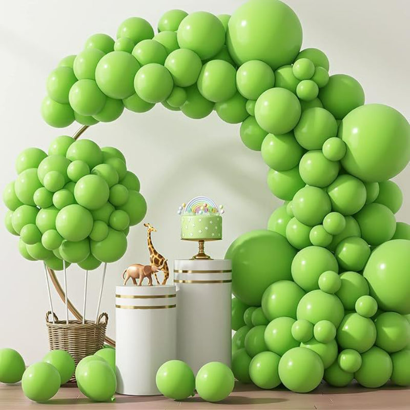 Balloon garland kit bright lime green festive arch arrangement