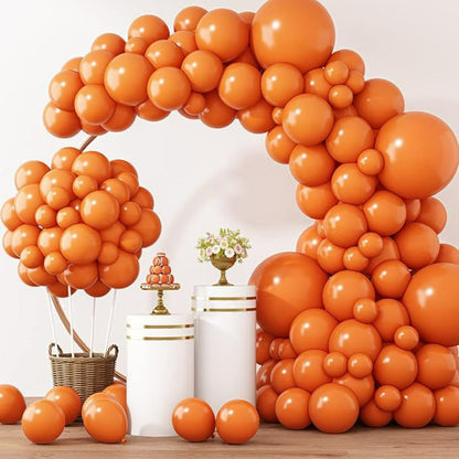 Balloon garland kit sunset orange vibrant autumn arch setup