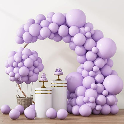 Balloon garland kit lilac pastel purple birthday party arch