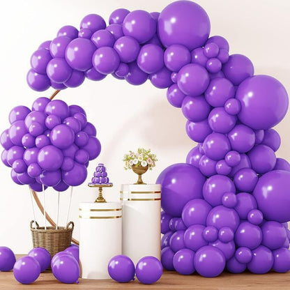 Balloon garland kit vibrant royal purple party arch display