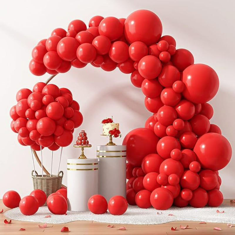 Balloon garland kit holiday ruby red festive arch setup