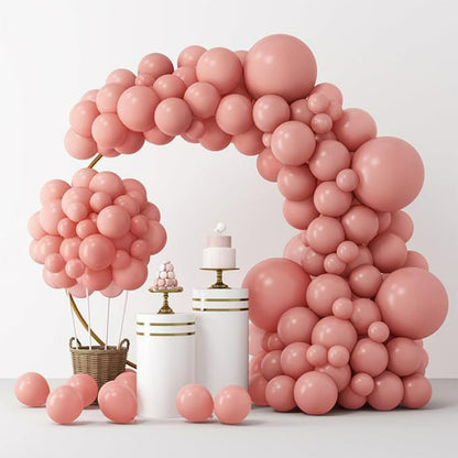 Balloon garland kit retro dusty rose bridal shower arch