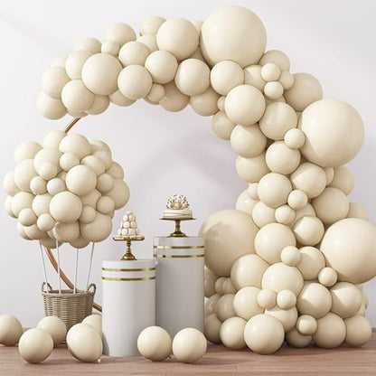 Balloon garland kit sand white neutral boho arch display