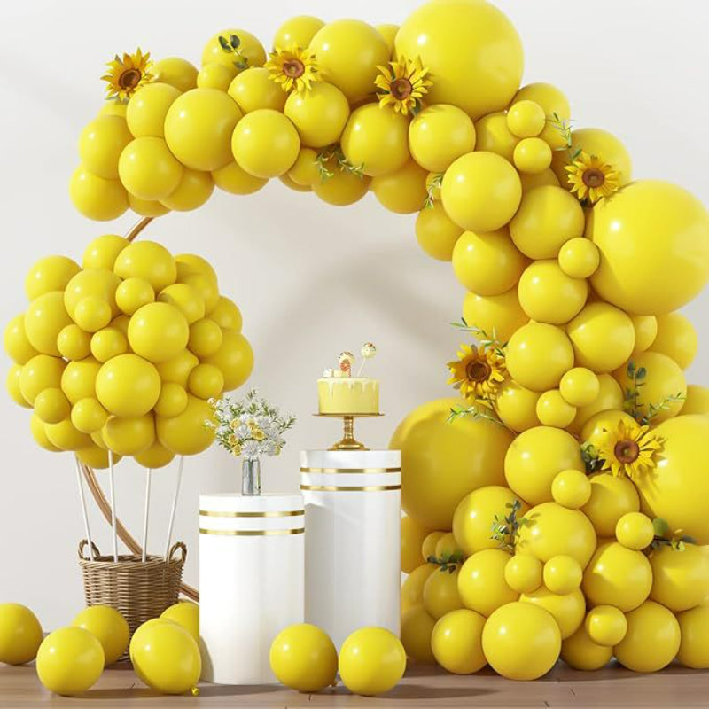 Balloon garland kit sunshine yellow cheerful party arch setup