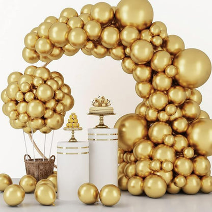 Balloon garland kit metallic chrome gold luxury arch setup