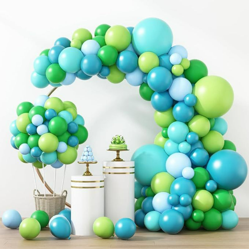 Balloon garland kit teal turquoise and mint green arch