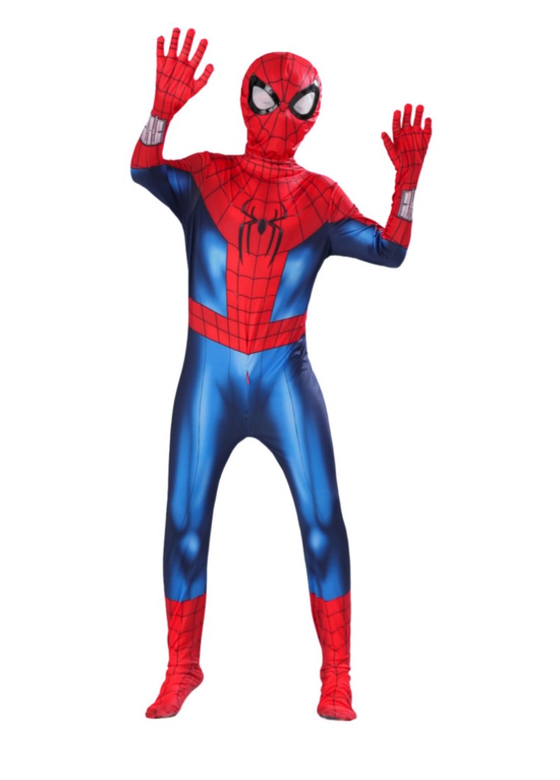 Spider-Man Far From Home Costume – Miles Morales Style Bodysuit for Men, Women, Boys & Girls, Halloween Superhero Outfit (Iron Spider/Amazing/No Way Home/Black/Symbiote/Spider-Gwen/Muscular/Black Panther, Sizes 100-190cm)